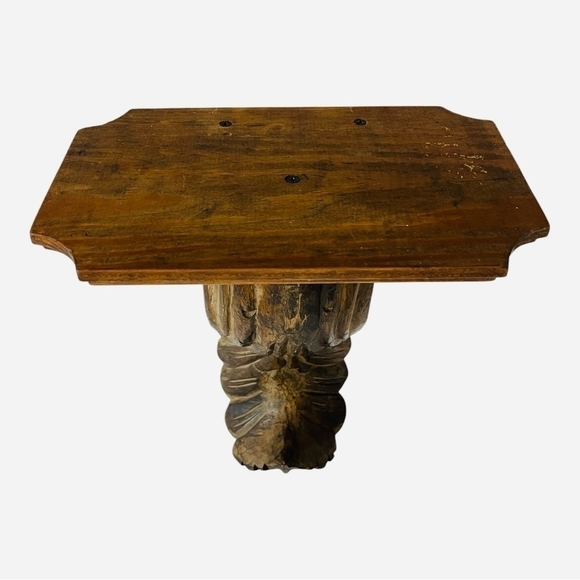 Vintage Set of 2 Drapery Sconce Pair of Rustic Brown Candle Holders Wall Decor - Picture 5 of 6